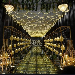 Wedding <b>Ceiling</b> Decoration Led Curtain S Shape Net Cloth <b>Ceiling</b> Drapes Decoration LED Strips Wedding <b>Ceiling</b> Light Decorations - Product Image 6