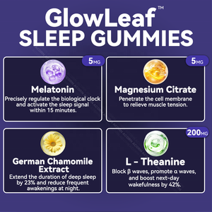 Глюмики из мелатонина для сна, мелатонина, 5 мг, мелатонина, веганский Магний L-теанин - Product Image 4