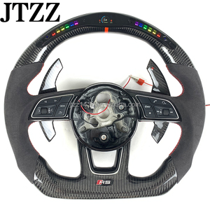 สำหรับ <span class=keywords><strong>Audi</strong></span> <span class=keywords><strong>A4</strong></span> A5 S4 S3 S5 RS4 RS5 B9 ปี 2017 2018 2019 2020 2021 2022 <span class=keywords><strong>2023</strong></span> พวงมาลัยคาร์บอนไฟเบอร์พร้อมจอ LED - Product Image 1