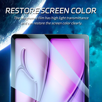 Protection d'écran en verre trempé HD 2.5D 9H, anti-choc, anti-reflet, anti-rayures, verre trempé japonais AGC, iPad Air 13 pouces M3 M4 M5