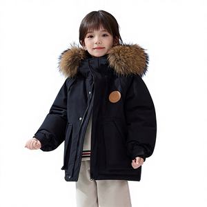 Giacca Commando di Alta Qualità per Bambini, Parka con Collo in Pelliccia, 4 Colori, Antivento e Caldo per l'Inverno, per Ragazzi e Ragazze - Product Image 4