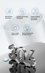 Máy Làm Bột Làm Bánh Pizza Bánh Bao Điện Bằng Thép Không Gỉ Mới Nhất 2022 Máy Trộn Bột Xoắn Ốc - Product Image 5