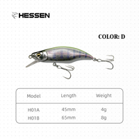 Leurre de pêche OEM avec yeux 3D, 45mm 4g, 65mm 8g, leurre dur en plastique, wobbler, crankbait, pour la pêche en mer, au bar, à la truite et au brochet
