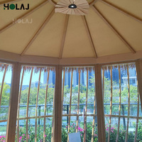 Tente de luxe de haute qualité en aluminium plaqué cuivre, type cage à oiseaux, pour extérieur, hôtel ciel étoilé, bureau, pod modulaire, maison préfabriquée mobile