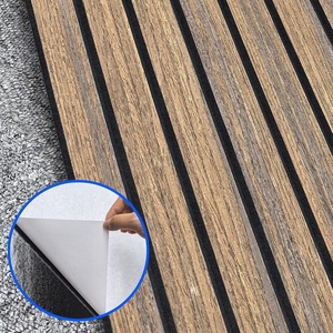 Paneles Acústicos Autoadhesivos de Chapa de Madera y Fieltro PET, Paneles Absorbentes de Sonido para Vestíbulos, Pasillos, Decoración de Paredes de TV - Product Image 2