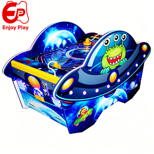 Mesa de Hockey de Aire Interactiva con Luces LED de Neón, Temática Espacial, con Idiomas Español e Inglés, para Salas de Juego y Cafeterías - Product Image 1