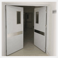 Porte d'entrée en acier ignifuge pour salle d'opération d'hôpital, fabrication de portes battantes en acier, porte d'hôpital pour ouvrir et fermer