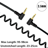 Câble audio-vidéo mâle 2,5 mm, 3 pôles TRS, cordon auxiliaire, gaine en PVC, extension stéréo pour haut-parleur, téléphone, PC