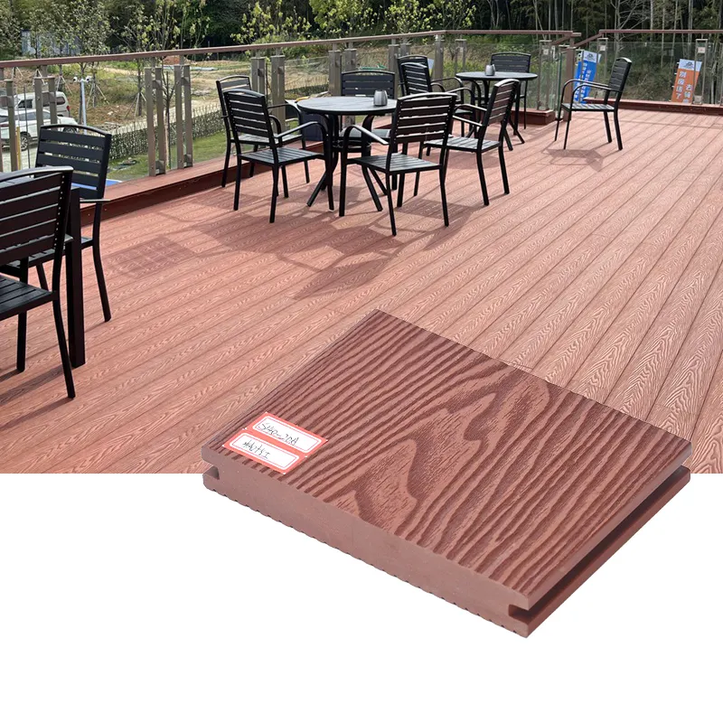 Wpc Flooring Board Wpc Co-Extrusion Anti-Slip Decking For Outdoor Stairs