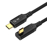 Câble de données Type-C Thunderbolt 5 USB 5.0, transmission 1200 Gbit/s, charge rapide PD 240 W, vidéo 16K pour moniteur, projecteur, mobile