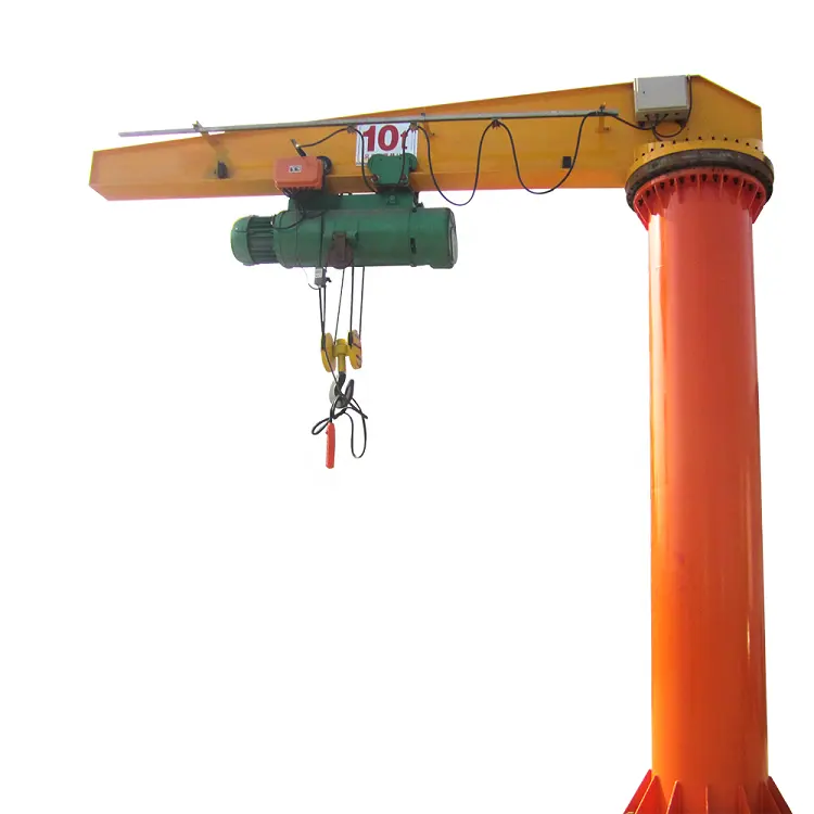 Grue de potence de bras en porte-à-faux de pilier d'orientation mobile de piédestal de plancher monté sur colonne de 5 10 tonnes avec la grue