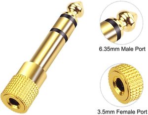 6,35 mm (<span class=keywords><strong>1</strong></span>/<span class=keywords><strong>4</strong></span> inch) mannelijke naar 3,5 mm (<span class=keywords><strong>1</strong></span>/8 inch) vrouwelijke stereo audio <span class=keywords><strong>jack</strong></span>-adapter voor aux-kabel, gitaarversterker, hoofdtelefoon - Product Image 5
