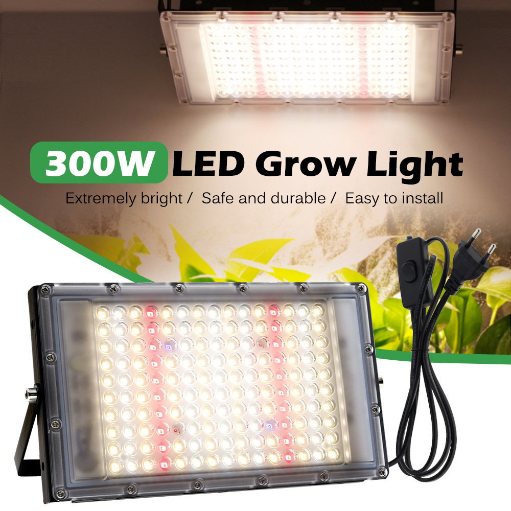<strong>Solar</strong> 300W LED Plant Growth Lamp Full Spectrum <strong>Solar</strong> <strong>Powered</strong> LED <strong>Grow</strong> <strong>Light</strong> for Outdoor Greenhouse Plant Supplemental Lighting