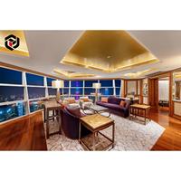Fournisseur de Foshan, mobilier de chambre d'hôtel de luxe sur mesure, complet, en bois massif, double, taille king, vente en gros