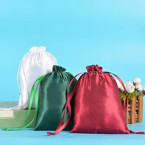 10pc Color Drawstring Storage Soft Satin <b>Bag</b> Silk <b>Gift</b> <b>Bags</b> Small Jewelry Packaging Bundle Pocket Reusable Pouches <b>Wedding</b> Party - Product Image 4