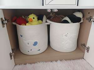 Piccoli cestini in cotone con tema Safari Design Organizer per <span class=keywords><strong>camera</strong></span> dei bambini, portaoggetti per cani gatto (<span class=keywords><strong>piccolo</strong></span> elefante) - Product Image 3