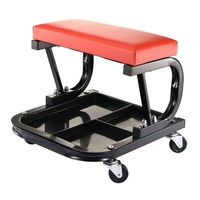 Chaise et tabouret universels pour réparation automobile avec plateau en cuir amovible en forme de U, rouge, Audi A4L 2017-2024
