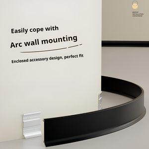 Plinthe en alliage d'aluminium personnalisée à clipser <span class=keywords><strong>de</strong></span> 6 cm pour salon et salle <span class=keywords><strong>de</strong></span> séjour – Design moderne, durable et facile à installer - Product Image 2