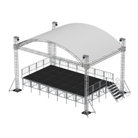 Plateforme de scène modulaire en alliage d'aluminium pour événements extérieurs, tente de concert, éclairage et toit de présentation