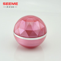 Pot de crème sphérique pour perceuse Pot de crème acrylique couleur rose Récipient cosmétique en plastique Emballage