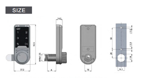 AJF Điện Tử Thông Minh Keyless Số Kết Hợp Kỹ Thuật Số Cam An Toàn Bàn Phím Phòng Tập Thể Dục Touch Pad Khóa Cho Nội Thất Công Cộng Tủ Locker - Product Image 5