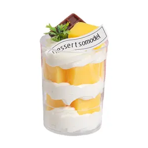 Großhandel runde Lebensmittel qualität 150ML Plastik kuchen Tasse Eis Pudding Joghurt Tassen 5oz