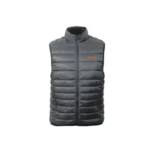 Gilet en duvet léger gris pour homme Truper avec col montant et fermeture éclair pour les vêtements d'extérieur d'hiver, style décontracté, 100% polyester - Product Image 1