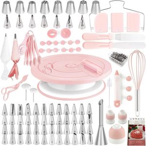 Hung0008 Shopify Dropshipping Juego de 137 Piezas para Decoración de Pasteles, Incluye Plato Giratorio, Boquillas y Bolsas para Decorar - Product Image 1