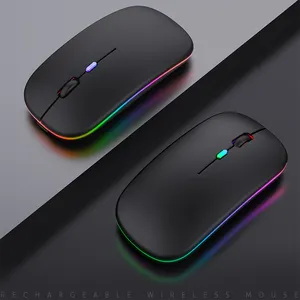 Best Manufacturer Cordless Slim Portable Optical RGB Gaming BT 2.4G Dual Mode USB PC Laptop Computer Rechargeable Wireless Mouse