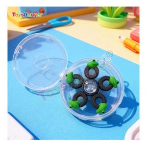 Fidget Spinners en silicone et plastique de haute qualité, portables, kawaii, petits, mini, jouets sensoriels EDC, gestion du stress, jouets amusants pour enfants - Product Image 4