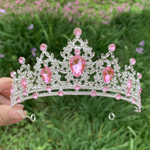 Couronne de <span class=keywords><strong>Mariage</strong></span> Scintillante en Alliage Coloré, Accessoire de Robe de Mariée de Luxe en Cristal, <span class=keywords><strong>Diadème</strong></span> en Strass Exquis - Product Image 4