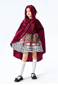 Costume <span class=keywords><strong>de</strong></span> style Cendrillon pour filles, cape médiévale, robe, déguisement d'Halloween, tenue <span class=keywords><strong>de</strong></span> scène, polyester - Product Image 6