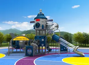 Maidele atacado combinação de tema espaço playground ao ar livre para crianças conjunto de slides