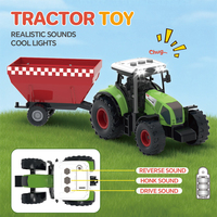Ensemble de 78 figurines de fermiers en plastique (oies, canards, volailles), jouet de construction de maison et modèle de tracteur avec lumière