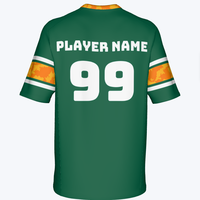 Maillot de football américain personnalisé en twill avec logo et numéro d'équipe, sublimation, maille polyester, pour jeunes et adultes, vente en gros