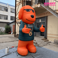 Chien gonflable sur pied pour la promotion publicitaire des centres commerciaux, ballon publicitaire gonflable en forme de chien pour les accessoires de scène