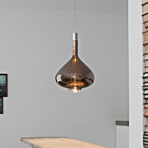 โคมไฟห้อยเพดานแบบหัวเดียวสไตล์นอร์ดิก ดีไซน์มินิมอลแบบโพสต์โมเดิร์น เหมาะสำหรับร้านอาหาร โชว์รูม ห้องนอน โคมไฟระย้าข้างเตียงที่มีเอกลักษณ์ - Product Image 4