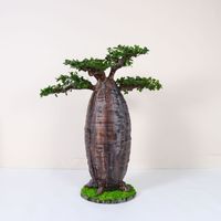 Arbre Baobab en plastique, plante artificielle en pot, pour l'intérieur et l'extérieur, décoration de bureau, jardin, décoration de la maison, plantes artificielles