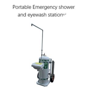 Station de douche oculaire moderne portable standard ANSI CE en acier inoxydable 316 avec réservoir sous pression 160L douche oculaire <span class=keywords><strong>mobile</strong></span> d'urgence - Product Image 2