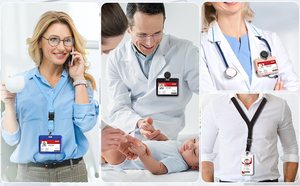 Porte-badges médicaux transparents imperméables robustes en gros, cordon coloré, porte-<span class=keywords><strong>badge</strong></span> de sécurité pour infirmière, porte-carte en plastique - Product Image 3