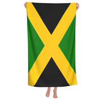 Drapeau de la Jamaïque à la mode, imprimé numériquement, personnalisable en couleur et taille, avec mât en fibre de verre réglable, pour la plage, les sports, les mariages et les fêtes
