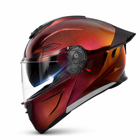 Casque de moto caméléon personnalisable en ABS, modulaire, rabattable, intégral, homologué DOT, équipement de sécurité pour la conduite et la course