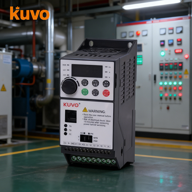 KUVO Economic Mini VFD Inverter 220V 380V Three Phase Portable Frequency Converter AC Drive 0.75KW 1.5KW 2.2KW