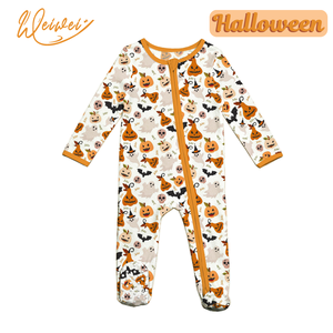 Pigiama WEIWEI per bambini, tutina con cerniera, pigiama personalizzato per bambini, pigiama in bambù con cerniera, set tutina per neonati - Product Image 1