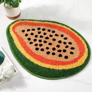 Cherry Cute <strong>Bath</strong> Carpet <strong>Funky</strong> Bathroom <strong>Mats</strong> Non Slip Cute Fruit Shaped Super Soft Doormat Irregular Shape Rugs - Product Image 3