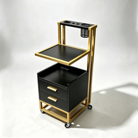 Chariot de rangement multi-niveaux en métal pour salon de coiffure, avec tiroirs, pour coupe, permanente et coloration, chariot de salon spécialisé universel