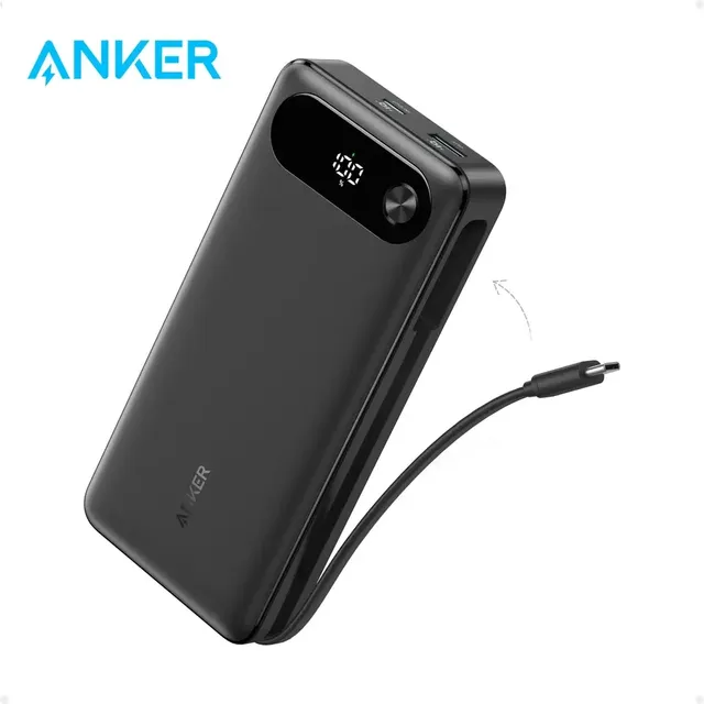 Anker 20,000mAh Power Bank with LED Display Portable 87W Max Fast Charging USB-C Charger for Laptop 2 USB-C Ports A1383