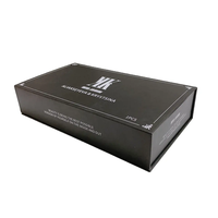 Carton pliable de luxe noir à taille personnalisée pour l'intérieur du Royaume-Uni Cajas Para Ropa Boîte-cadeau de lingerie Boîtes d'emballage pour sous-vêtements et vêtements