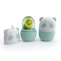 Nouveau Masque de Glace en Silicone Personnalisable en Forme de Visage de Panda pour Application et Compresse, Moule à Glace Portable pour Massage Facial, Taille Personnalisable