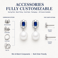 Colliers, bagues et boucles d'oreilles tendance en argent, laiton et acier inoxydable, fabrication sur mesure, vente en gros, marque de créateur